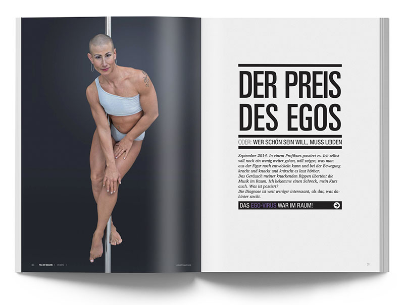 Pole Art Magazine Nr. 1 - Trainingspraxis mit Nadine Rebel: Der Preis des Egos – Wer schön sein will, muss leiden
