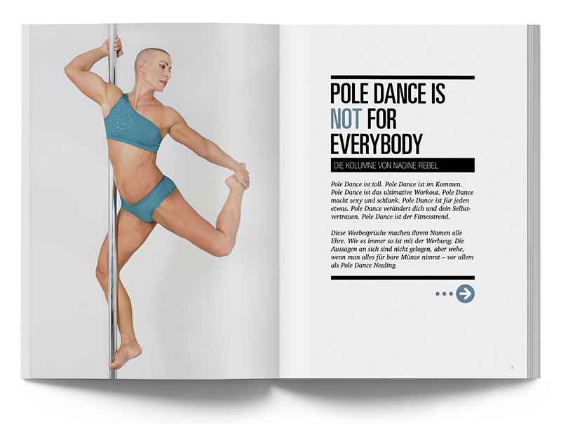 Pole Art Magazine Nr. 5 - Die Kolumne von Nadine Rebel: Pole Dance Is Not For Everybody