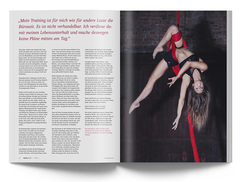 Pole Art Magazine Nr. 6 - Air Candy: Ein Trainingstag mit Keeva Treanor