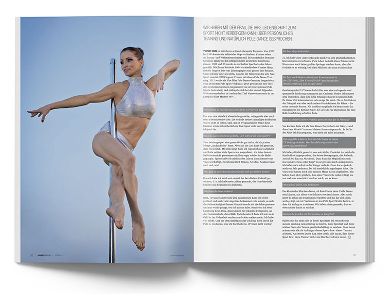 Pole Art Magazine Nr. 1 - Yvonne Haug im Interview