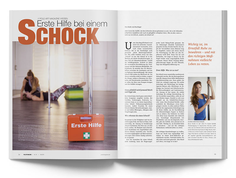 Pole Art Magazine Nr. 16 - Erste Hilfe bei einem Schock