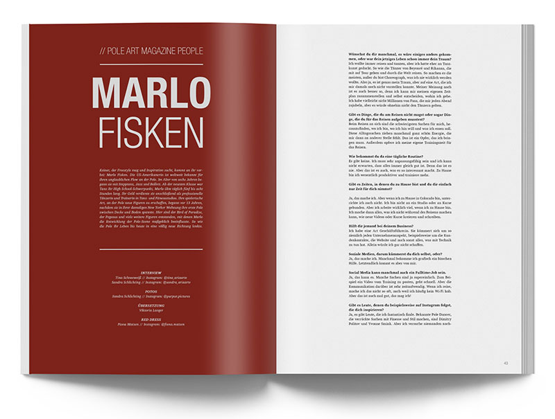 Pole Art Magazine Nr. 19 - Marlo Fisken im Interview