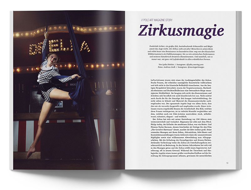 Pole Art Magazine Nr. 21 - Lydia Dittlein: Zirkusmagie
