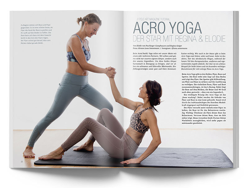 Pole Art Magazine Nr. 21 - Acro Yoga: Der Star mit Regina & Elodie