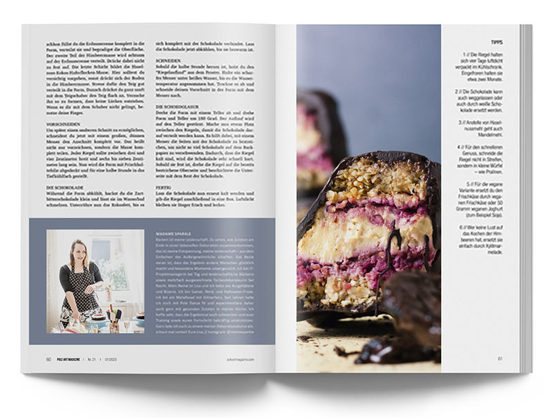 Pole Art Magazine Nr. 21 - Madame Sparkle: Himbeer-Erdnuss-Riegel