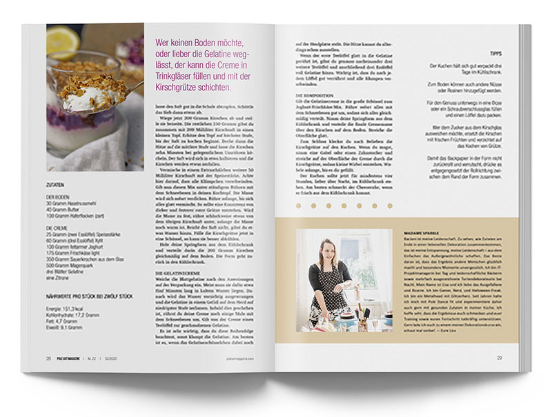 Pole Art Magazine Nr. 22 - Madame Sparkle: No-Bake Cheesecake
