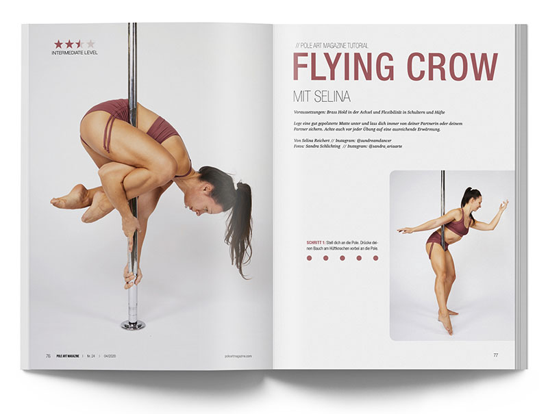 Pole Art Magazine Nr. 24 - Pole Dance Tutorial: Flying Crow mit Selina