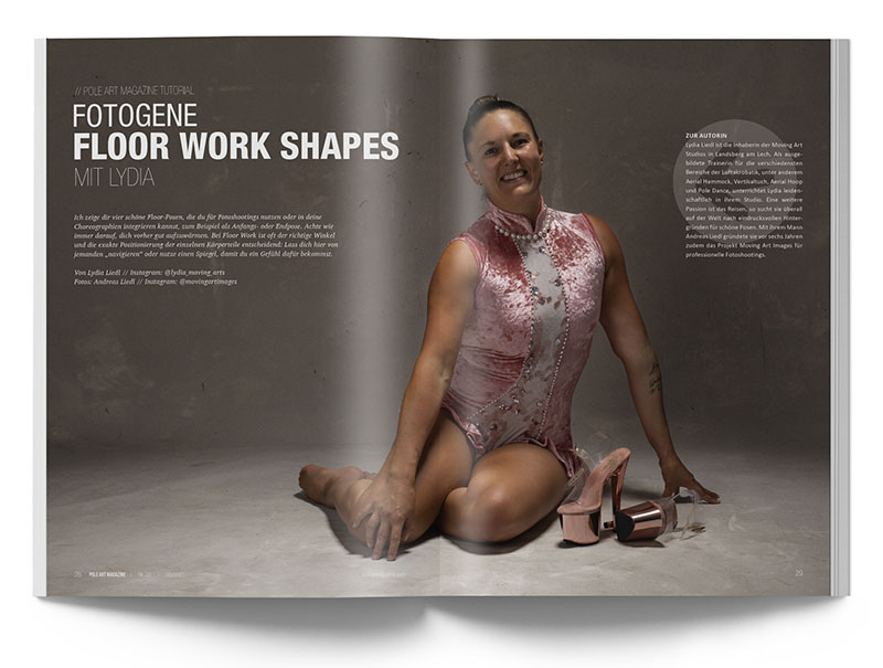 Pole Art Magazine Nr. 26 - Flor Work Tutorial: Fotogene Shapes mit Lydia Liedl