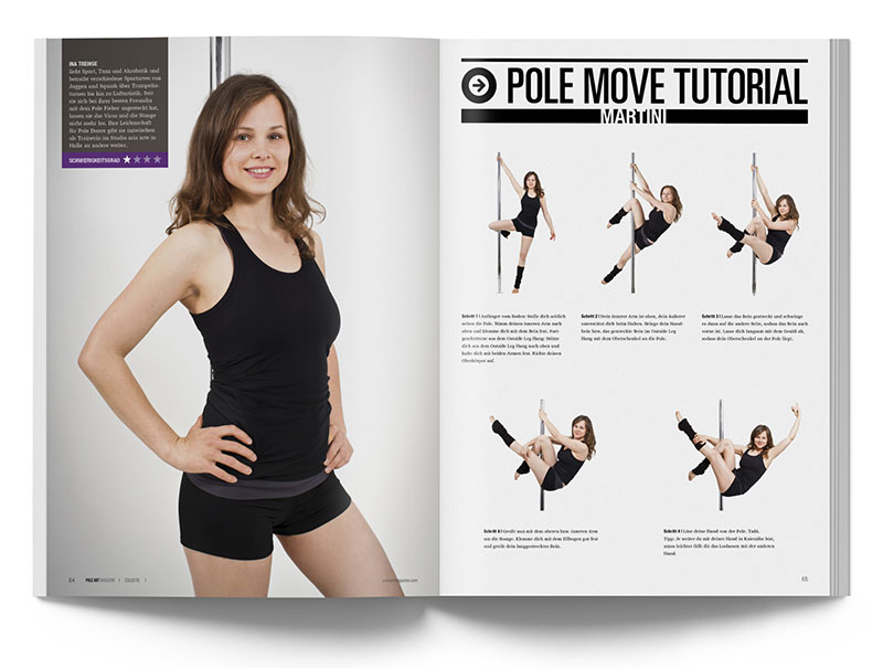 Pole Art Magazine Nr. 3 - Pole Dance Tutorial: Martini mit Ina Treihse