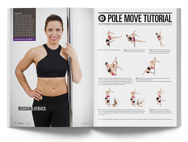 Pole Art Magazine Nr. 3 - Pole Dance Tutorial: Russian Layback mit Sabine