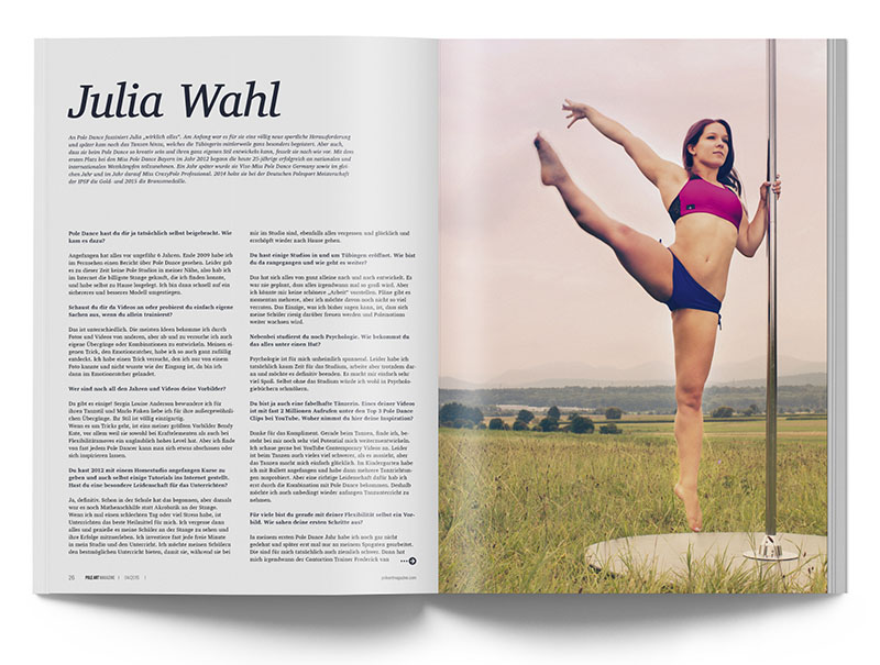 Pole Art Magazine Nr. 4 - Julia Wahl im Interview