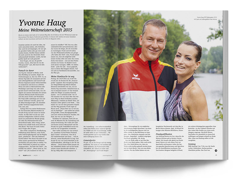 Pole Art Magazine Nr. 4 - Yvonne Haug: Meine Weltmeisterschaft 2015