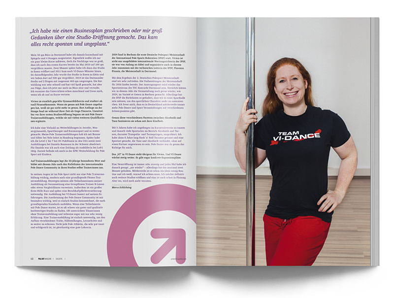 Pole Art Magazine Nr. 4 - Vivien Feld im Interview