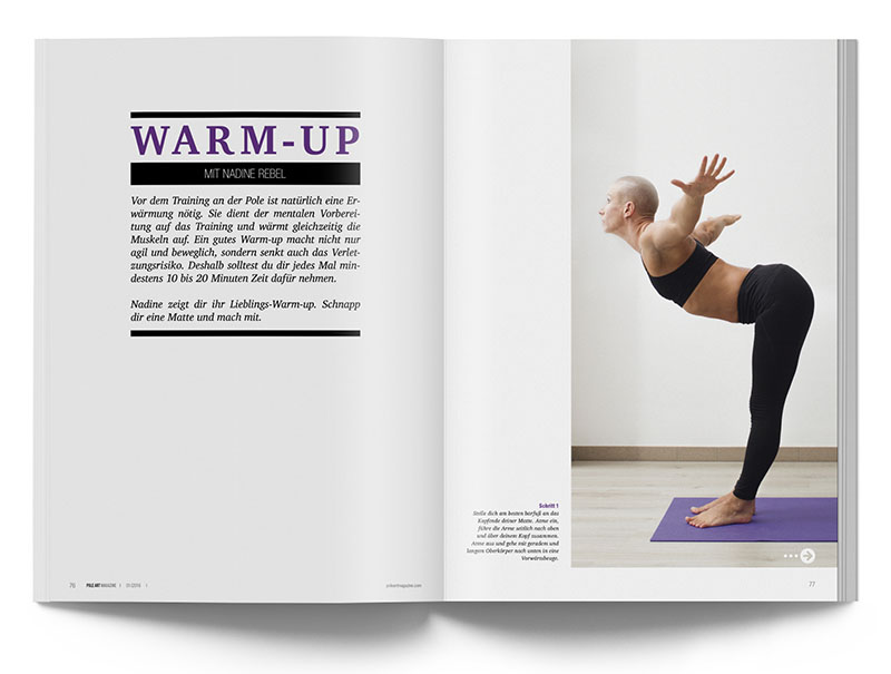 Pole Art Magazine Nr. 5 - Warm-up mit Nadine Rebel