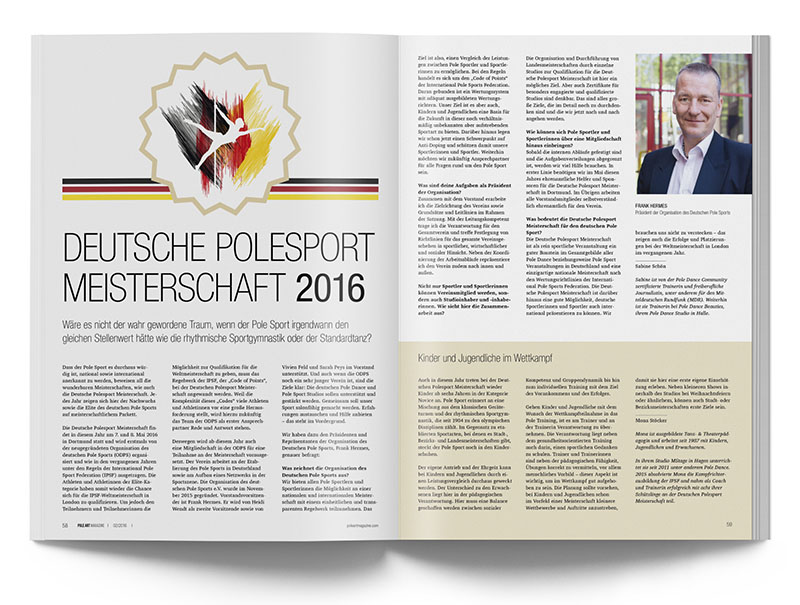 Pole Art Magazine Nr. 6 - Deutsche Polesport Meisterschaft 2016