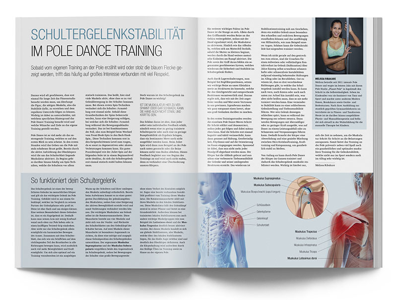 Pole Art Magazine Nr. 7 - Schultergelenkstabilität im Pole Dance-Training