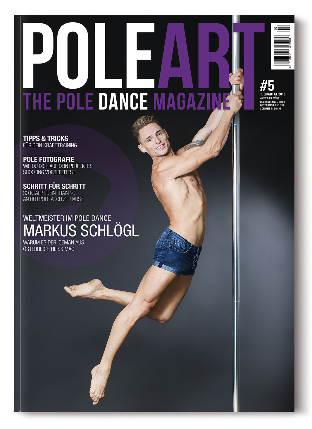 Cover der Ausgabe Nr. 5 des Pole Art Magazine mit Markus Schlögl