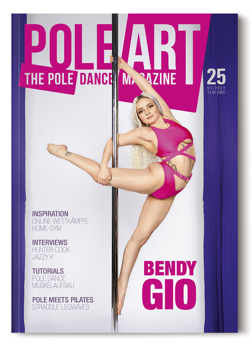 Cover der Ausgabe Nr. 25 des Pole Art Magazine mit Bendy Gio